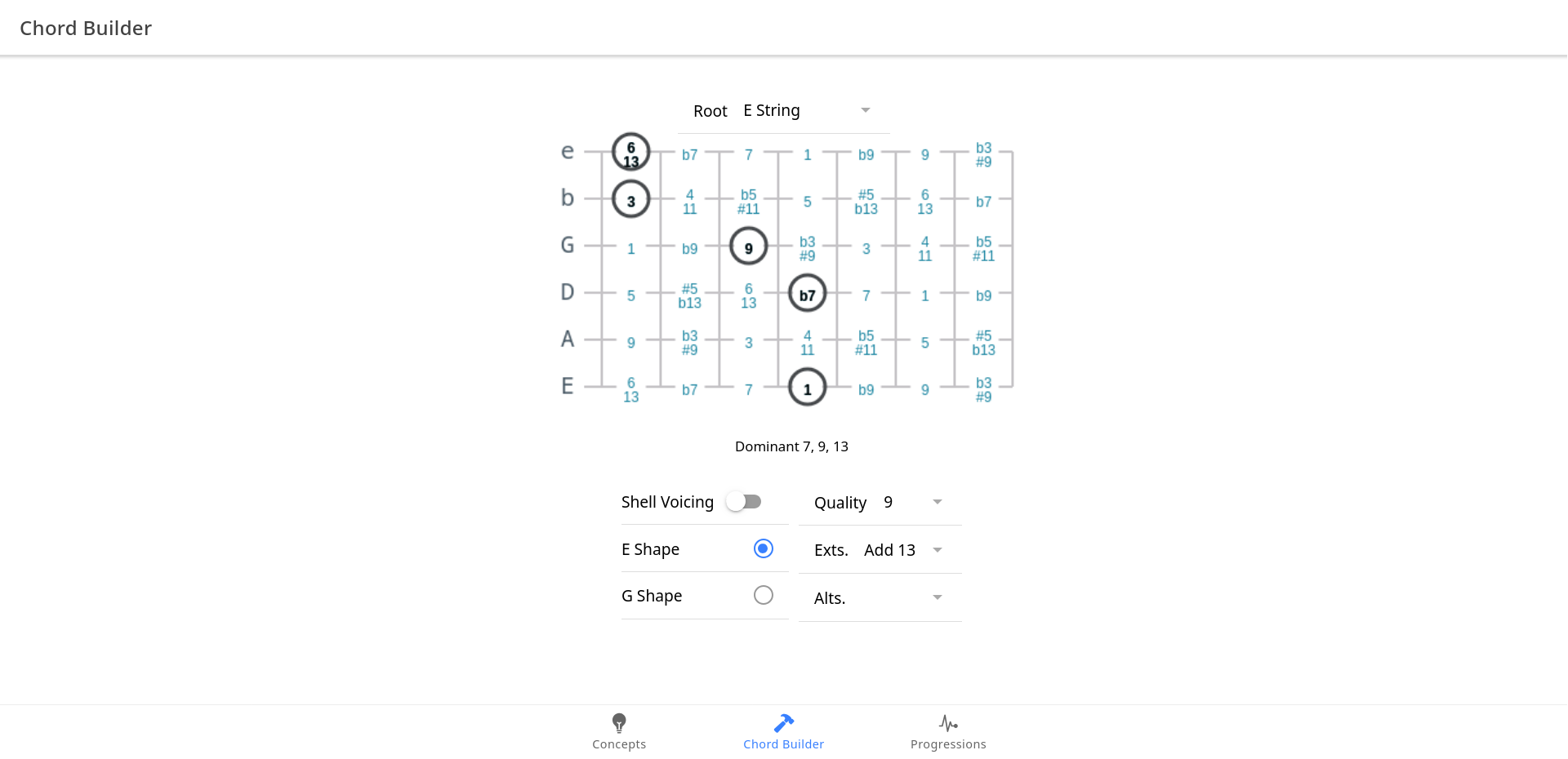 Screenshot of the Guitar Chords website.